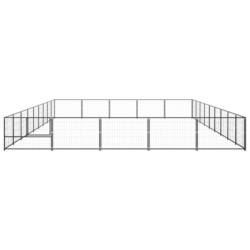 vidaXL Hundezwinger Schwarz 45 m² Stahl