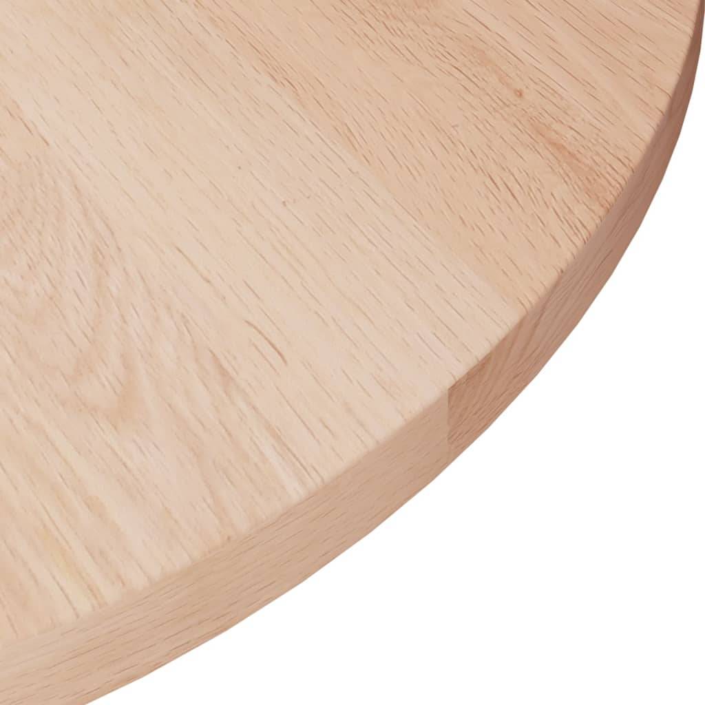 vidaXL Runde Tischplatte Ø50x1,5 cm Unbehandeltes Massivholz Eiche