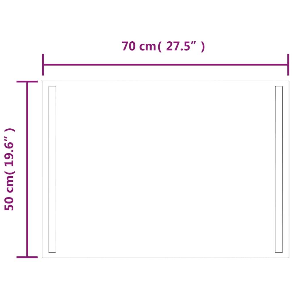 vidaXL LED-Badspiegel 70x50 cm