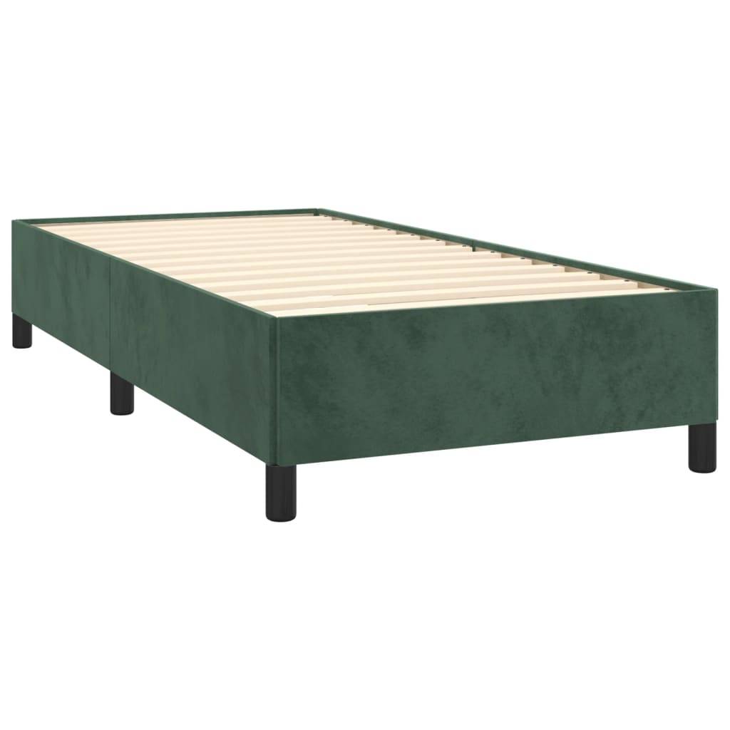 vidaXL Bettgestell ohne Matratze Dunkelgrün 80x200 cm Samt