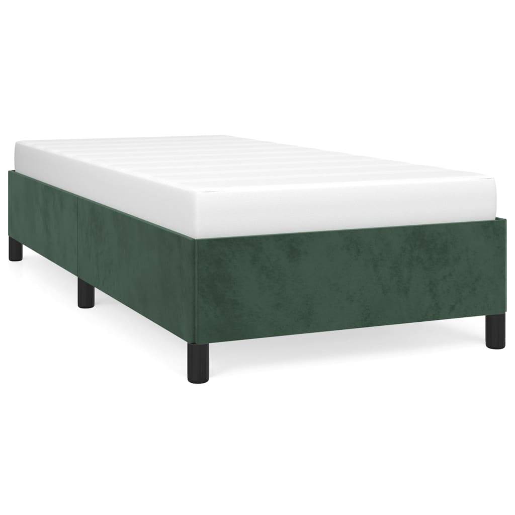 vidaXL Bettgestell ohne Matratze Dunkelgrün 80x200 cm Samt