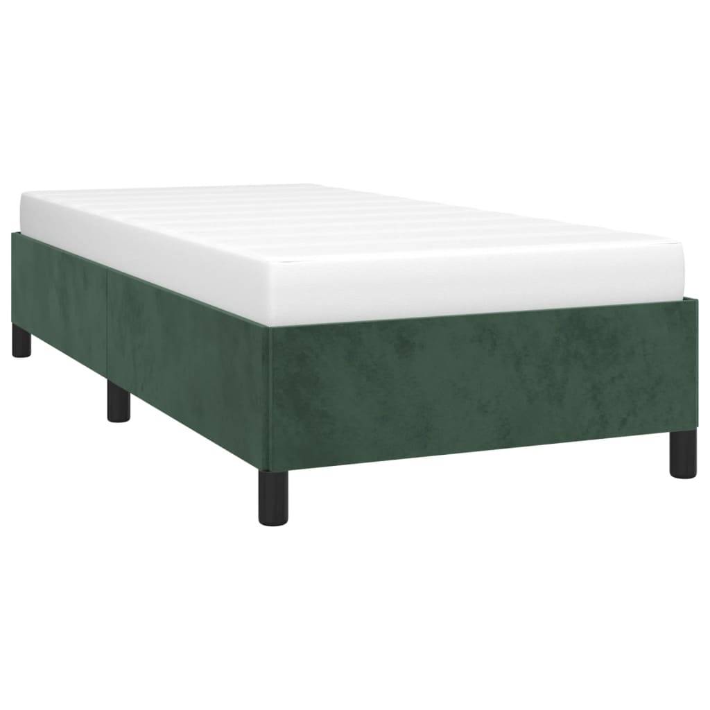vidaXL Bettgestell ohne Matratze Dunkelgrün 80x200 cm Samt