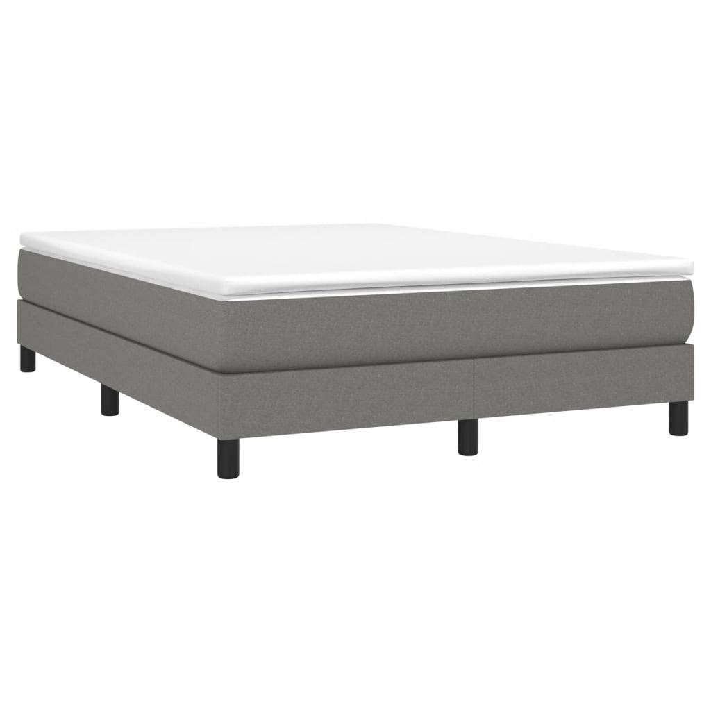 vidaXL Bettgestell ohne Matratze Dunkelgrau 140x190 cm Stoff