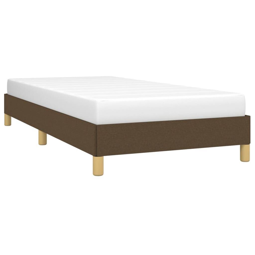 vidaXL Bettgestell ohne Matratze Dunkelbraun 90x190 cm Stoff