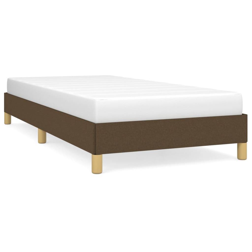 vidaXL Bettgestell ohne Matratze Dunkelbraun 90x190 cm Stoff