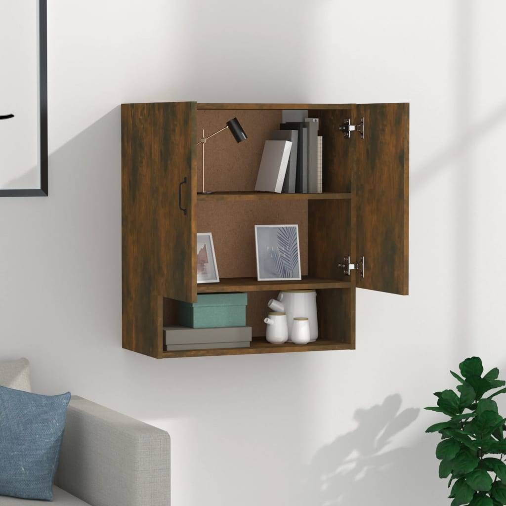 vidaXL Wandschrank Räuchereiche 60x31x70 cm Holzwerkstoff