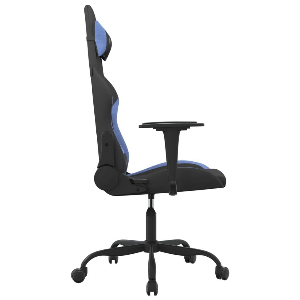 vidaXL Gaming-Stuhl Schwarz und Blau Stoff