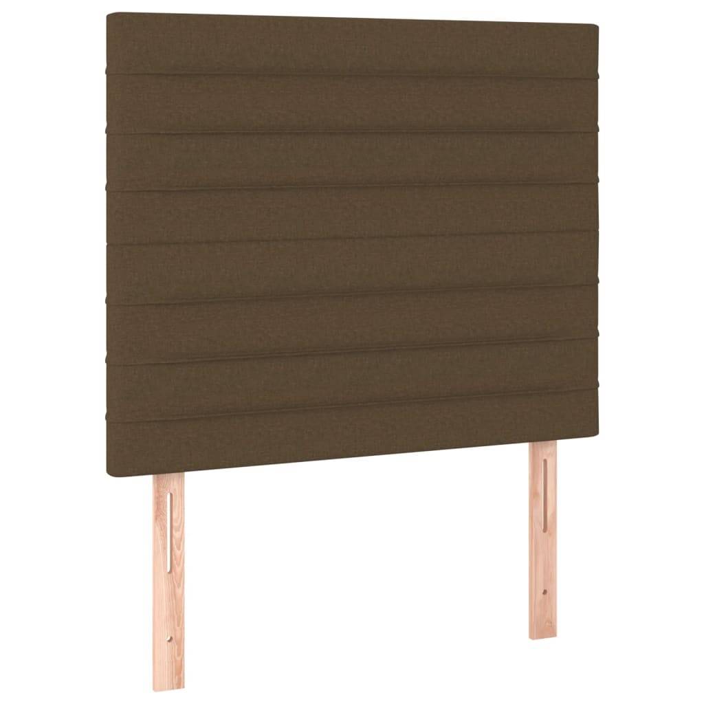 vidaXL Kopfteile 2 Stk. Dunkelbraun 90x5x78/88 cm Stoff