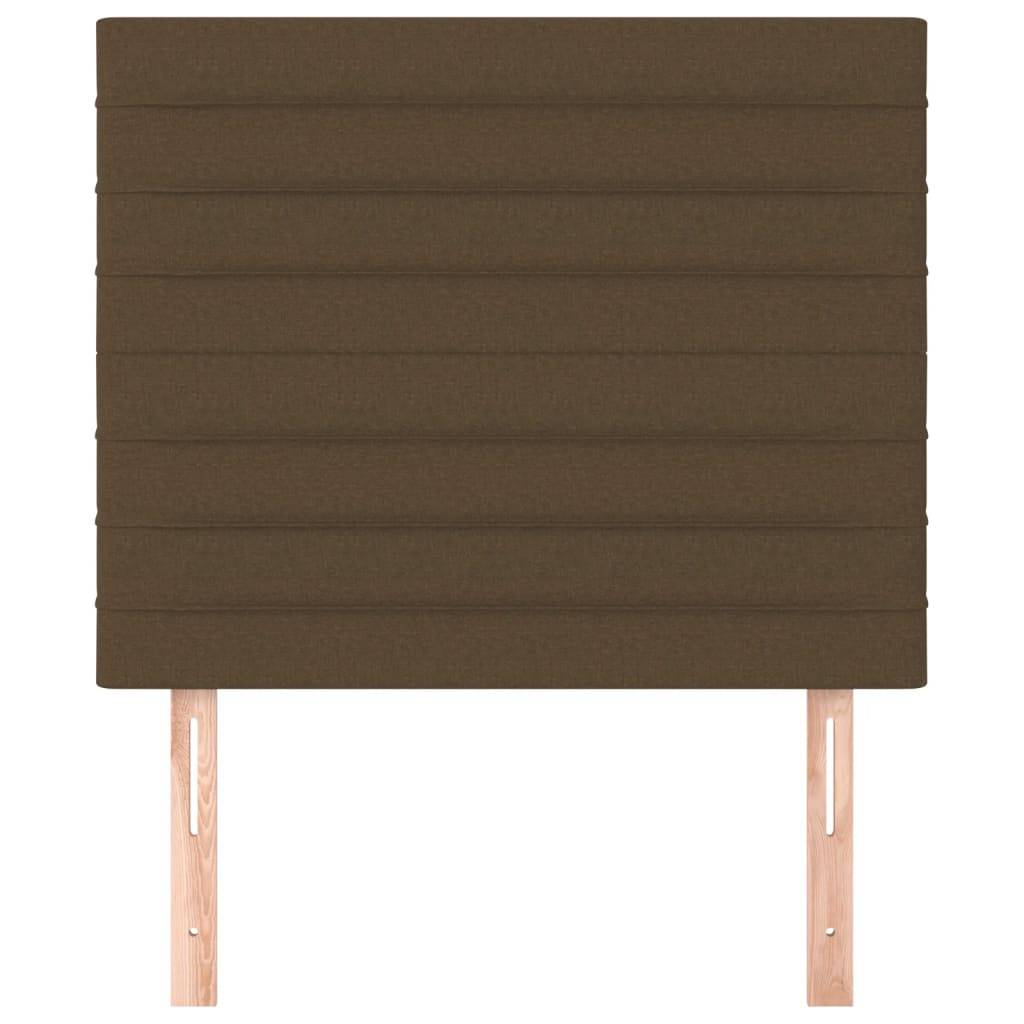 vidaXL Kopfteile 2 Stk. Dunkelbraun 90x5x78/88 cm Stoff