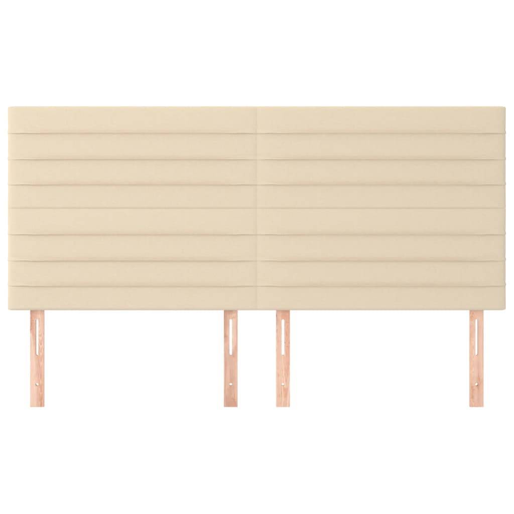 vidaXL Kopfteile 4 Stk. Creme 100x5x78/88 cm Stoff