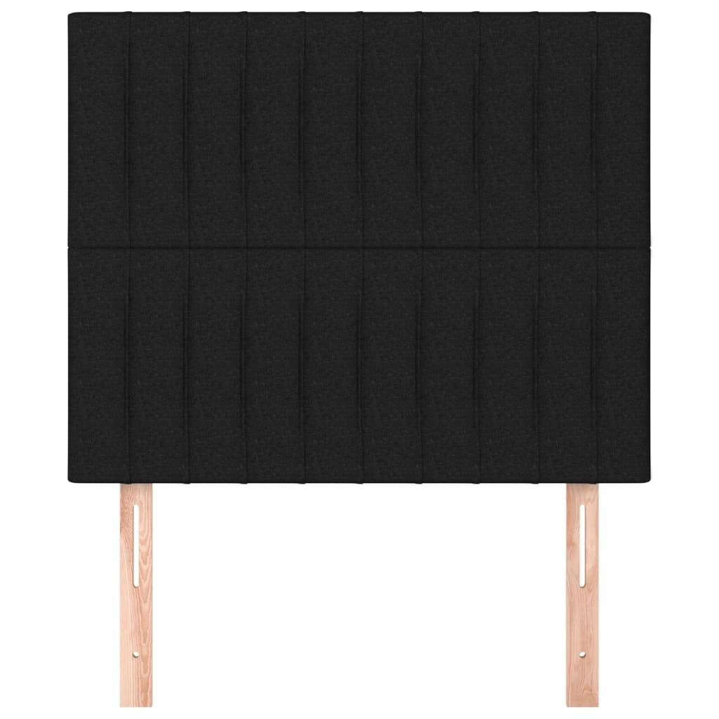 vidaXL Kopfteile 2 Stk. Schwarz 80x5x78/88 cm Stoff