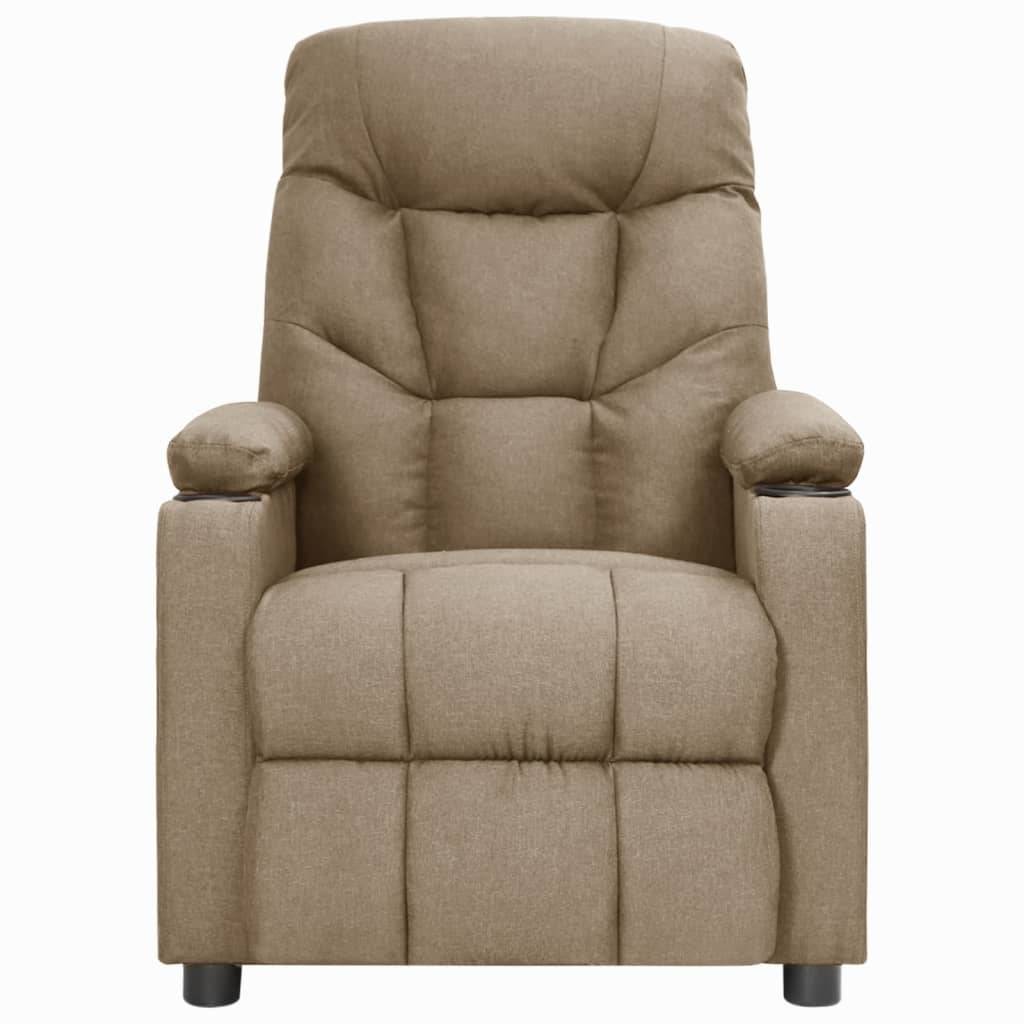vidaXL Relaxsessel Taupe Stoff