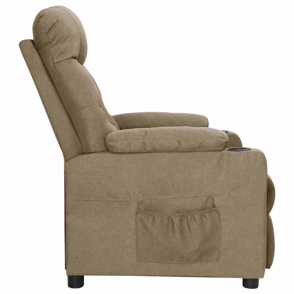 vidaXL Relaxsessel Taupe Stoff