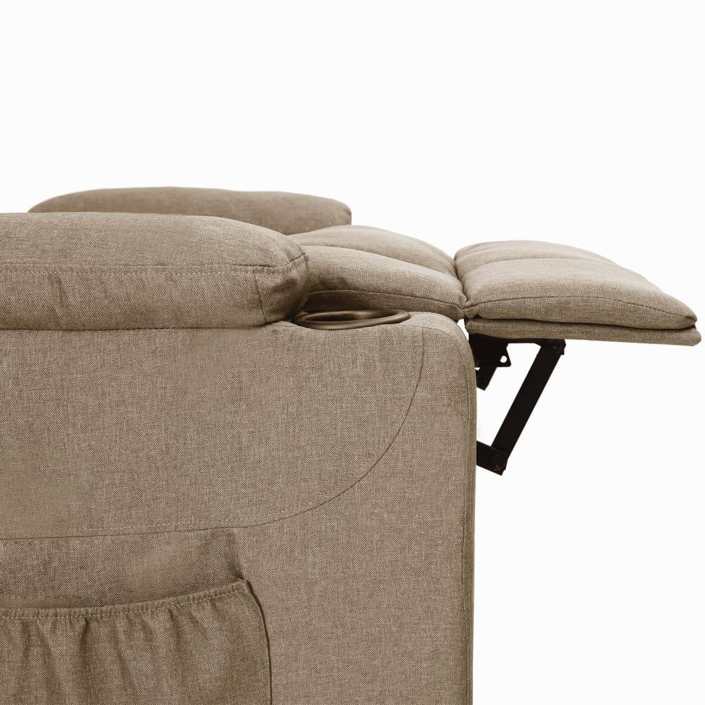 vidaXL Relaxsessel Taupe Stoff