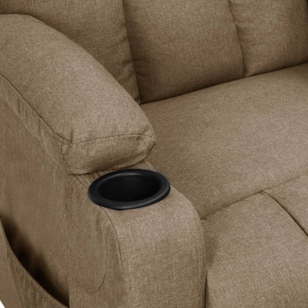 vidaXL Relaxsessel Taupe Stoff