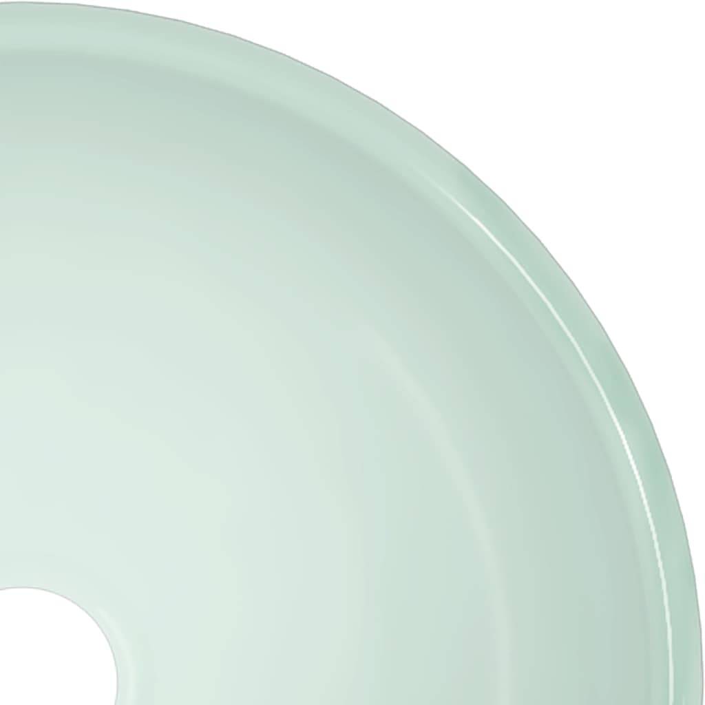 vidaXL Waschbecken Hartglas 30x12 cm Weiß