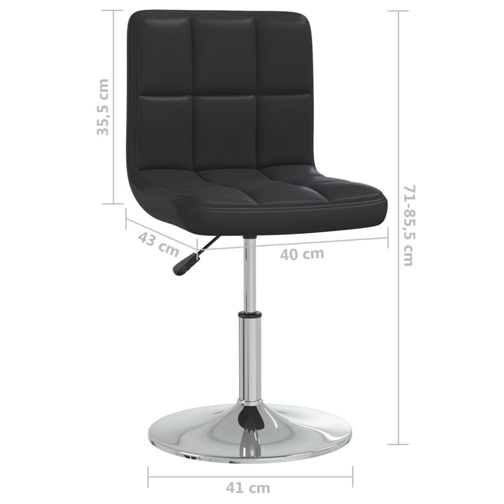 vidaXL Esszimmerstuhl Schwarz Kunstleder