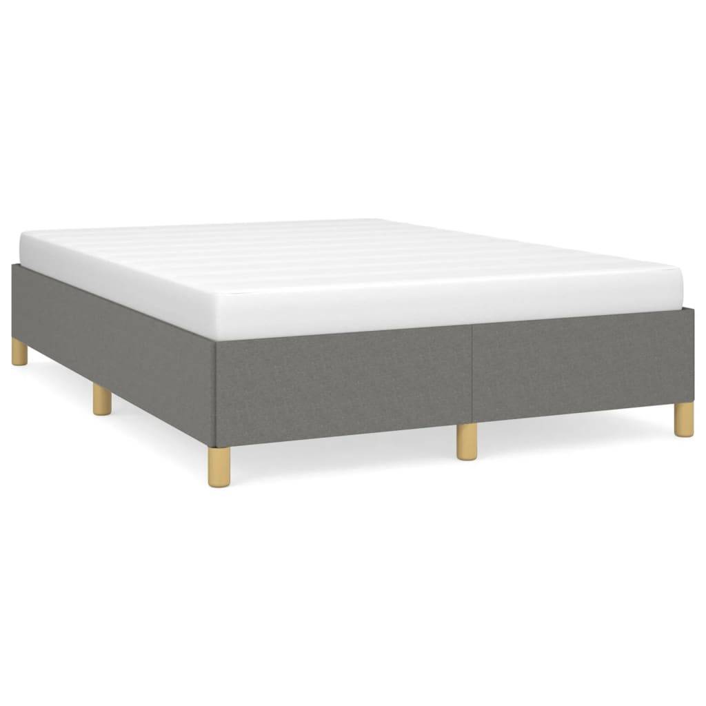 vidaXL Bettgestell ohne Matratze Dunkelgrau 140x190 cm Stoff