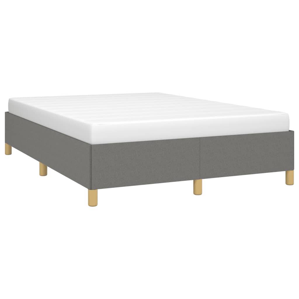 vidaXL Bettgestell ohne Matratze Dunkelgrau 140x190 cm Stoff