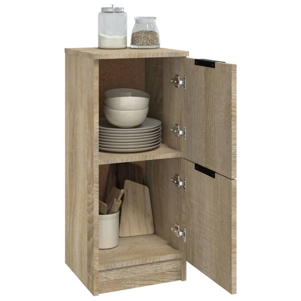 vidaXL Sideboards 2 Stk. Sonoma-Eiche 30x30x70 cm Holzwerkstoff
