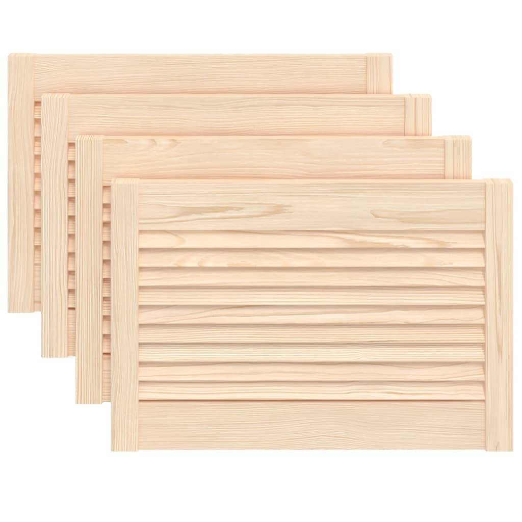 vidaXL Schranktüren Lamellen-Design 4 Stk. 39,5x59,4 cm Massivholz