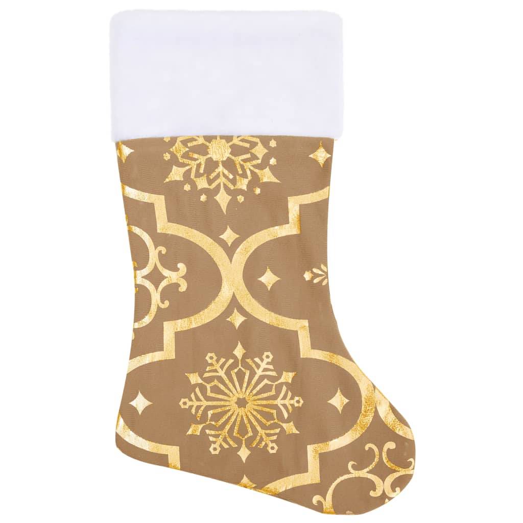 vidaXL Luxus-Weihnachtsbaumdecke mit Socke Gelb 122 cm Stoff