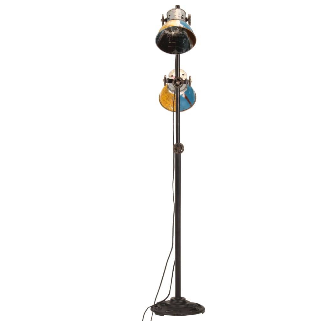 vidaXL Stehlampe mit 2 Lampenschirmen Mehrfarbig E27