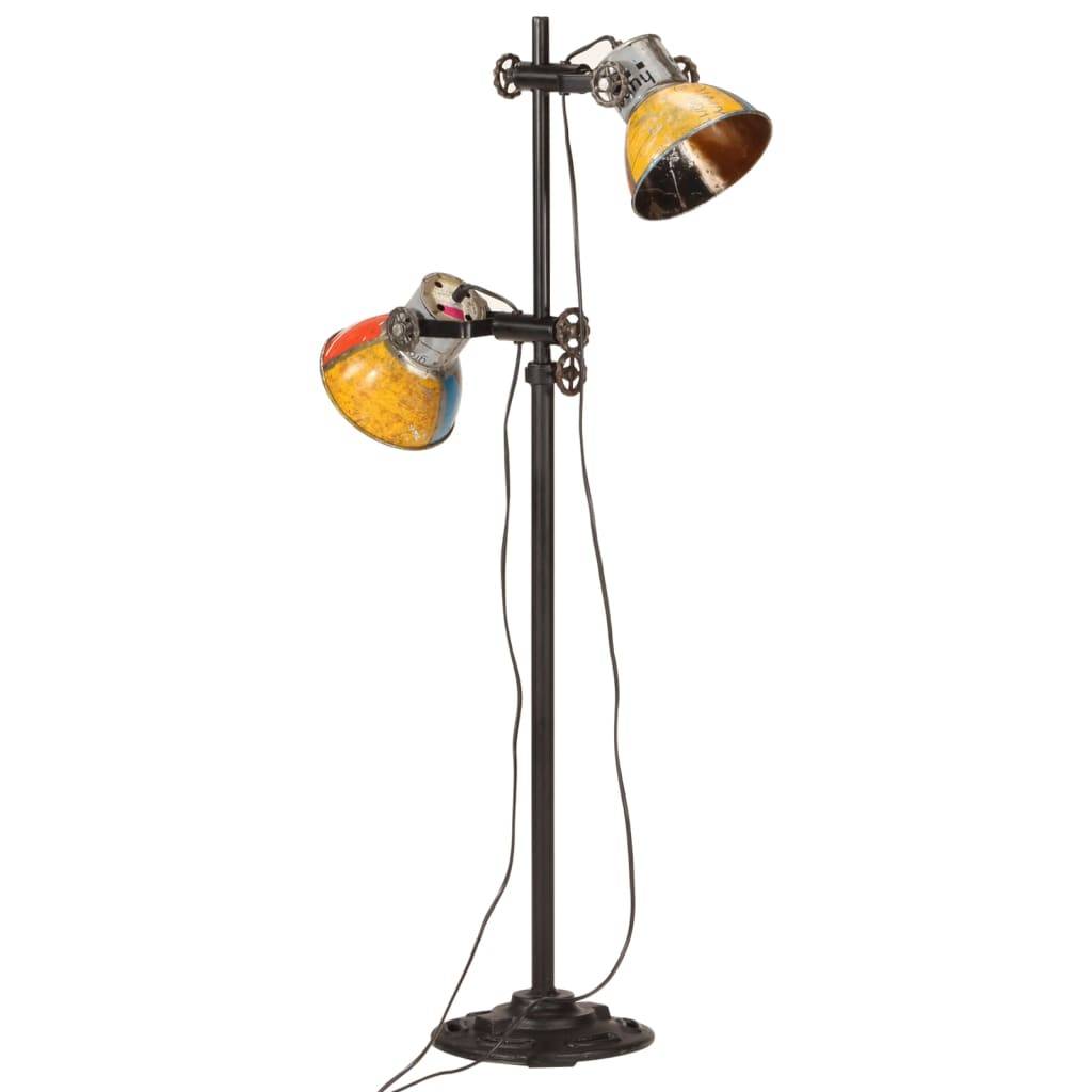 vidaXL Stehlampe mit 2 Lampenschirmen Mehrfarbig E27