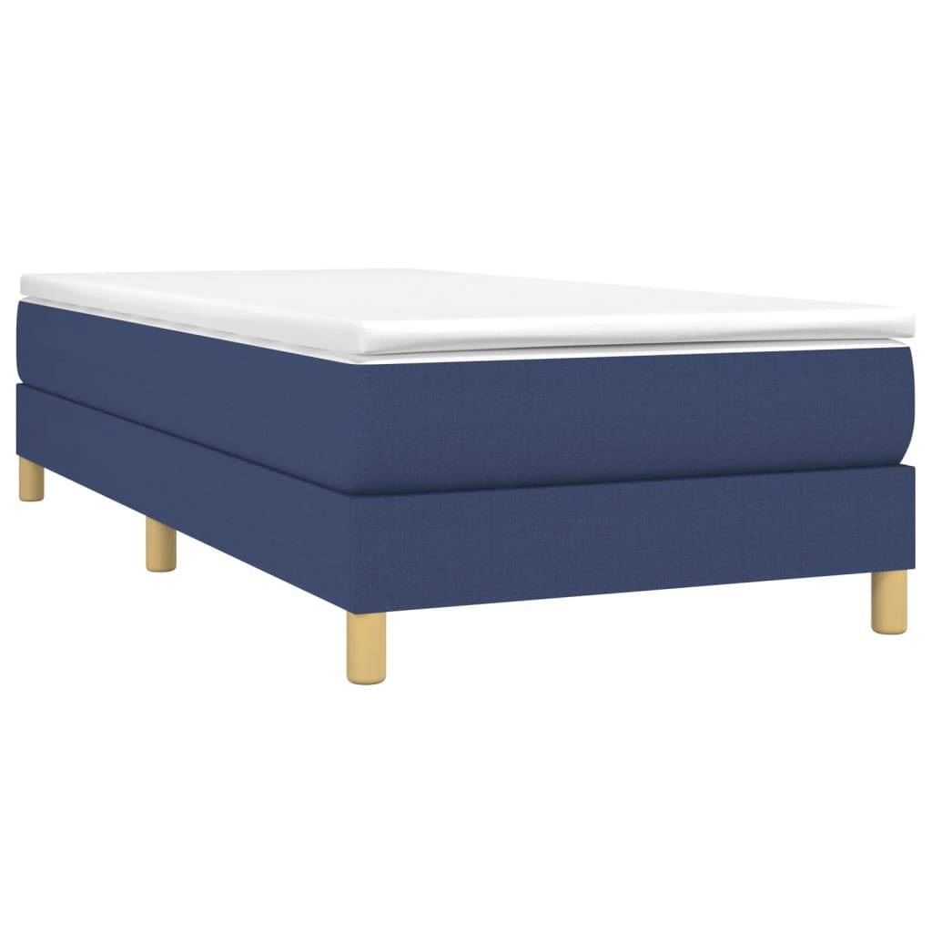 vidaXL Bettgestell ohne Matratze Blau 100x200 cm Stoff