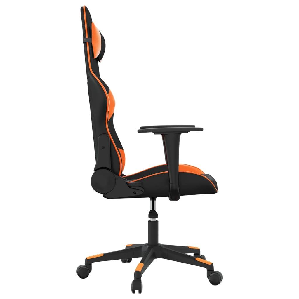vidaXL Gaming-Stuhl Schwarz und Orange Kunstleder