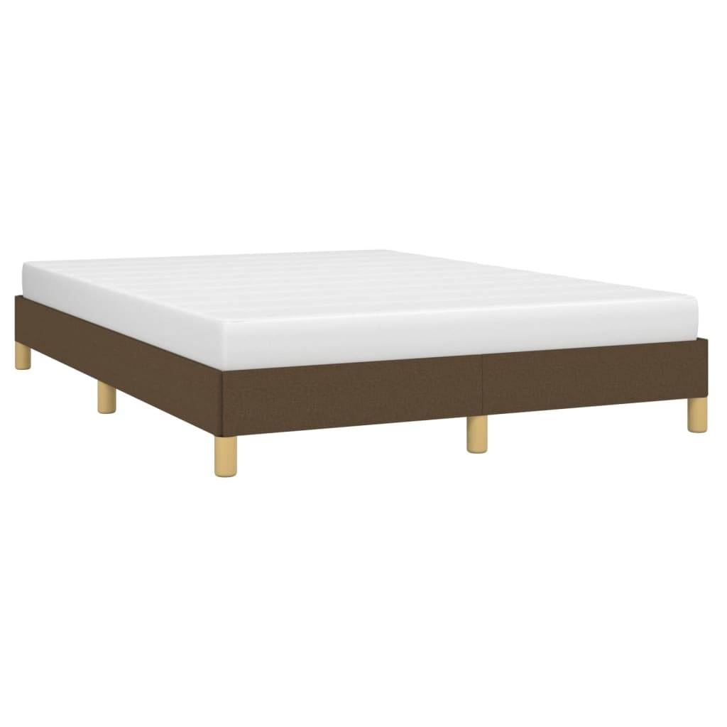 vidaXL Bettgestell ohne Matratze Dunkelbraun 140x200 cm Stoff