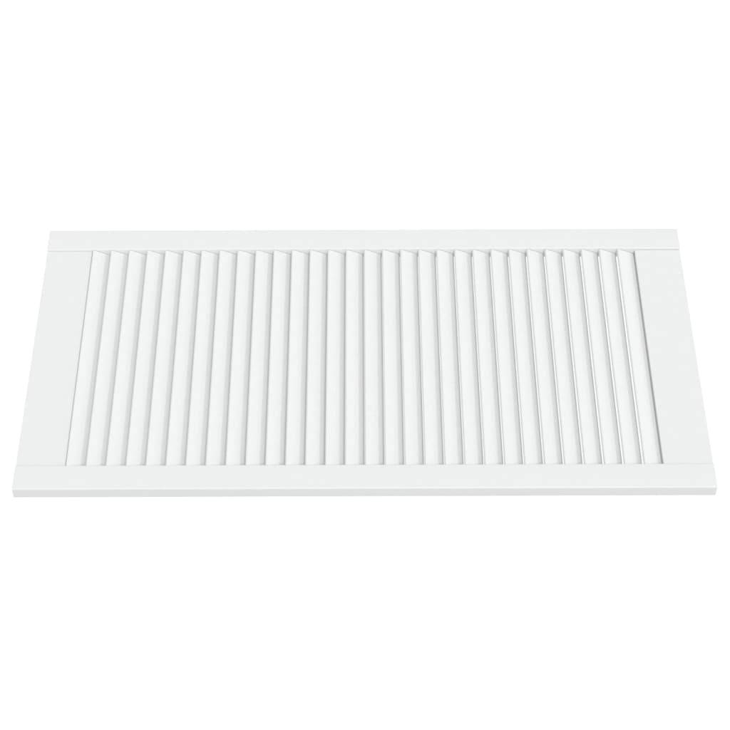 vidaXL Schranktüren Lamellen-Design 4 Stk Weiß 99,3x49,4 cm Massivholz