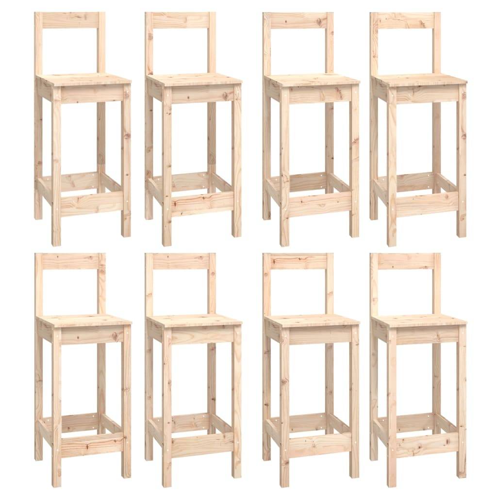 vidaXL 9-tlg. Bar-Set Massivholz Kiefer