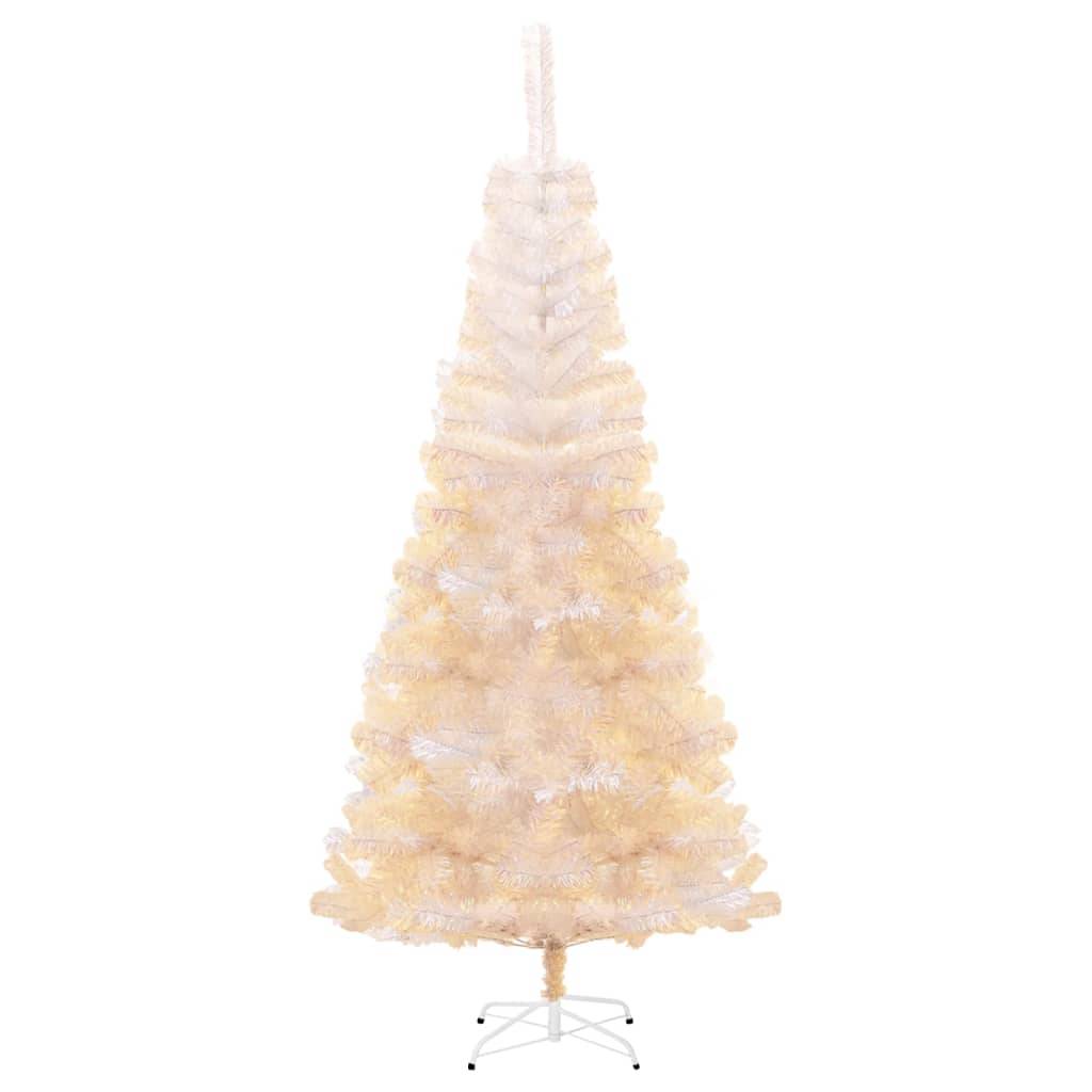 vidaXL Künstlicher Weihnachtsbaum Schillernde Spitzen Weiß 240 cm PVC