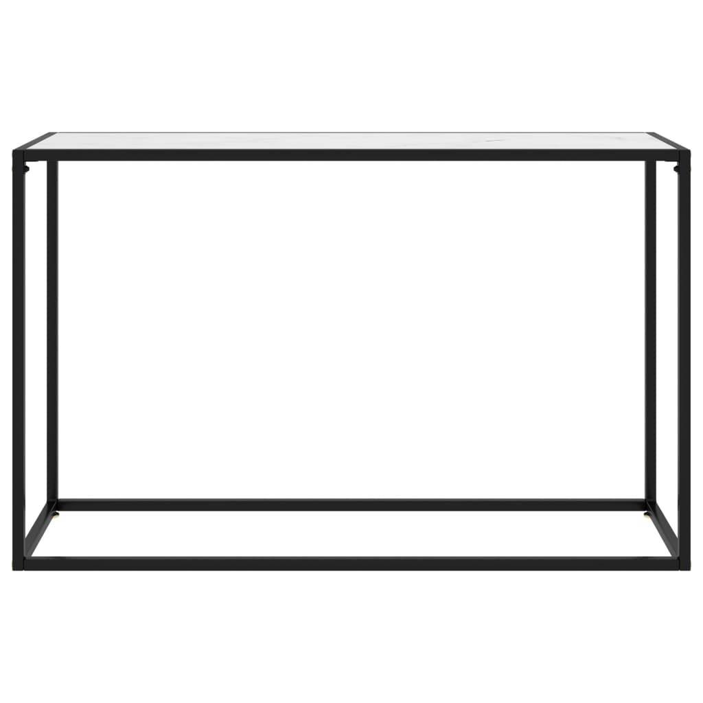 vidaXL Konsolentisch Weiß 120x35x75 cm Hartglas