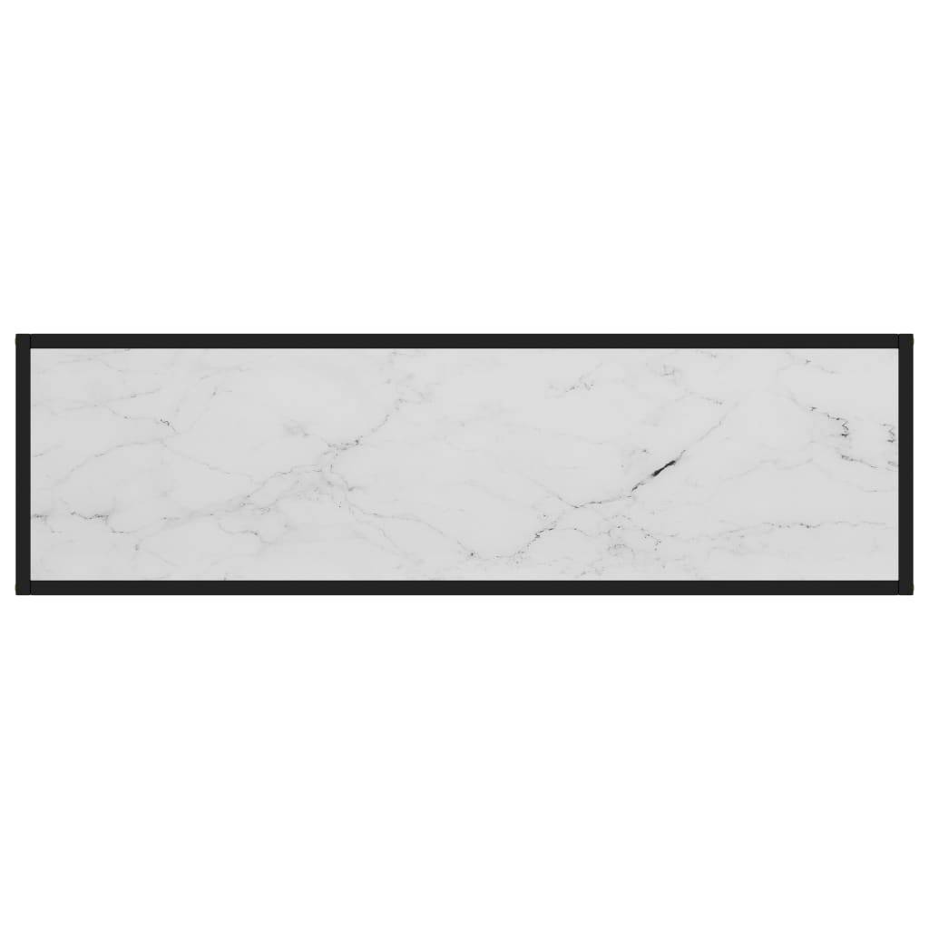 vidaXL Konsolentisch Weiß 120x35x75 cm Hartglas