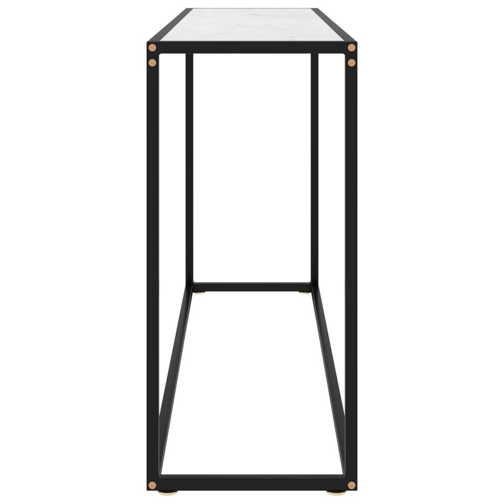 vidaXL Konsolentisch Weiß 120x35x75 cm Hartglas