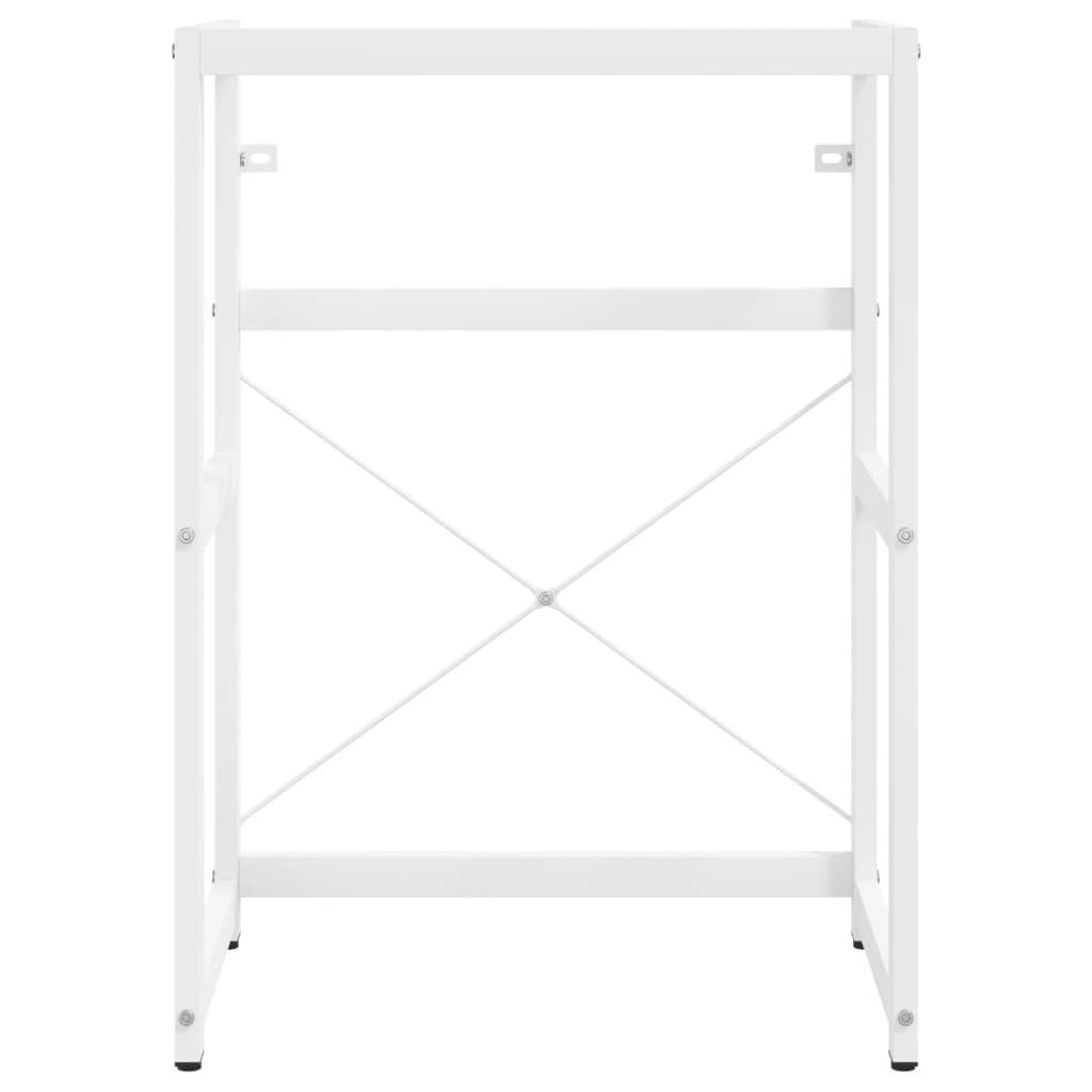 vidaXL Badezimmer-Waschtischgestell mit Waschbecken Weiß Eisen