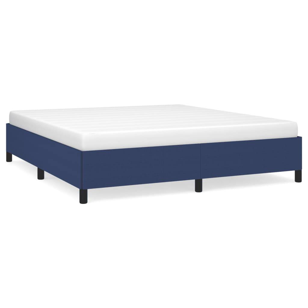 vidaXL Bettgestell ohne Matratze Blau 180x200 cm Stoff