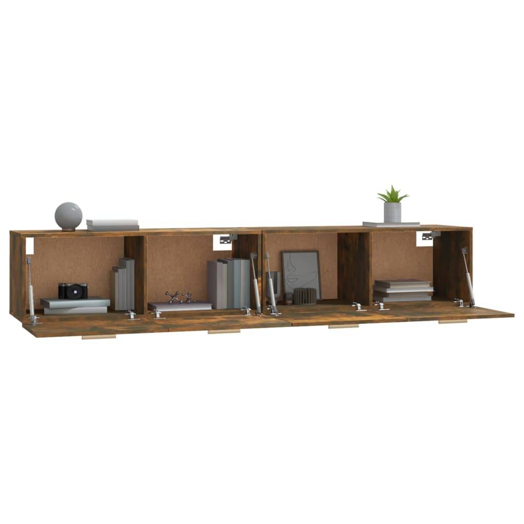 vidaXL Wandschränke 2 Stk. Räuchereiche 100x36,5x35 cm Holzwerkstoff