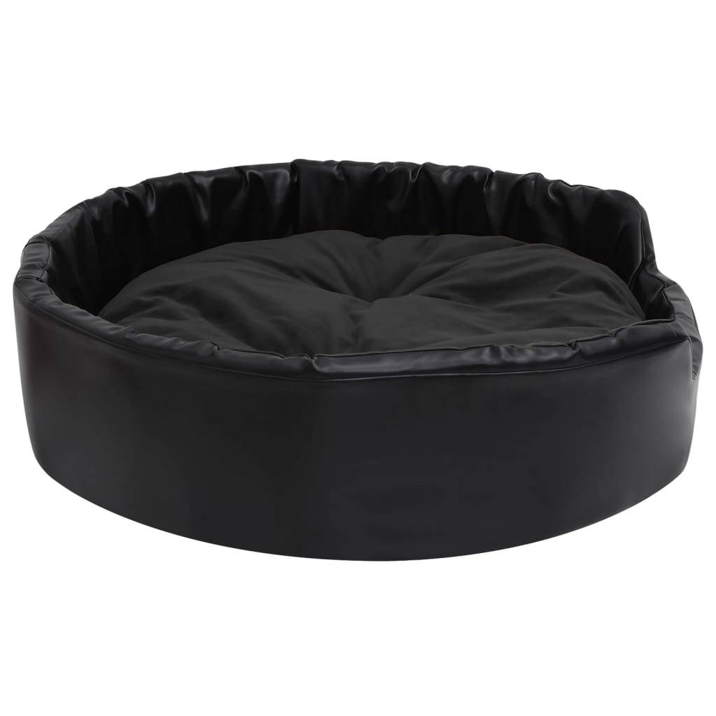 vidaXL Hundebett Schwarz 90x79x20 cm Plüsch und Kunstleder