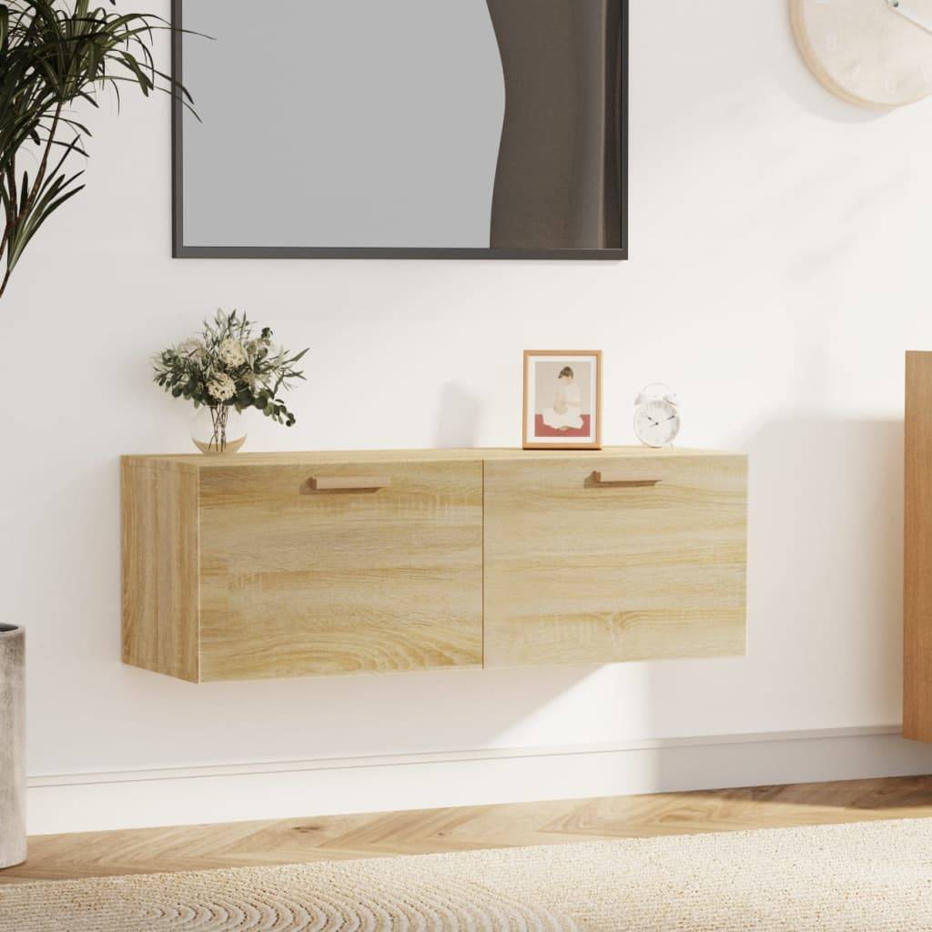 vidaXL Wandschrank Sonoma-Eiche 100x36,5x35 cm Holzwerkstoff