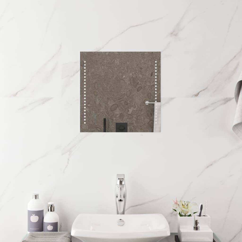 vidaXL LED-Badspiegel 40x40 cm