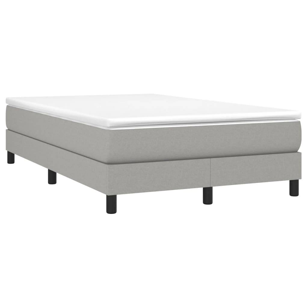 vidaXL Bettgestell ohne Matratze Hellgrau 120x200 cm Stoff