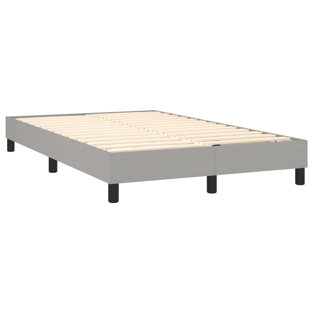 vidaXL Bettgestell ohne Matratze Hellgrau 120x200 cm Stoff