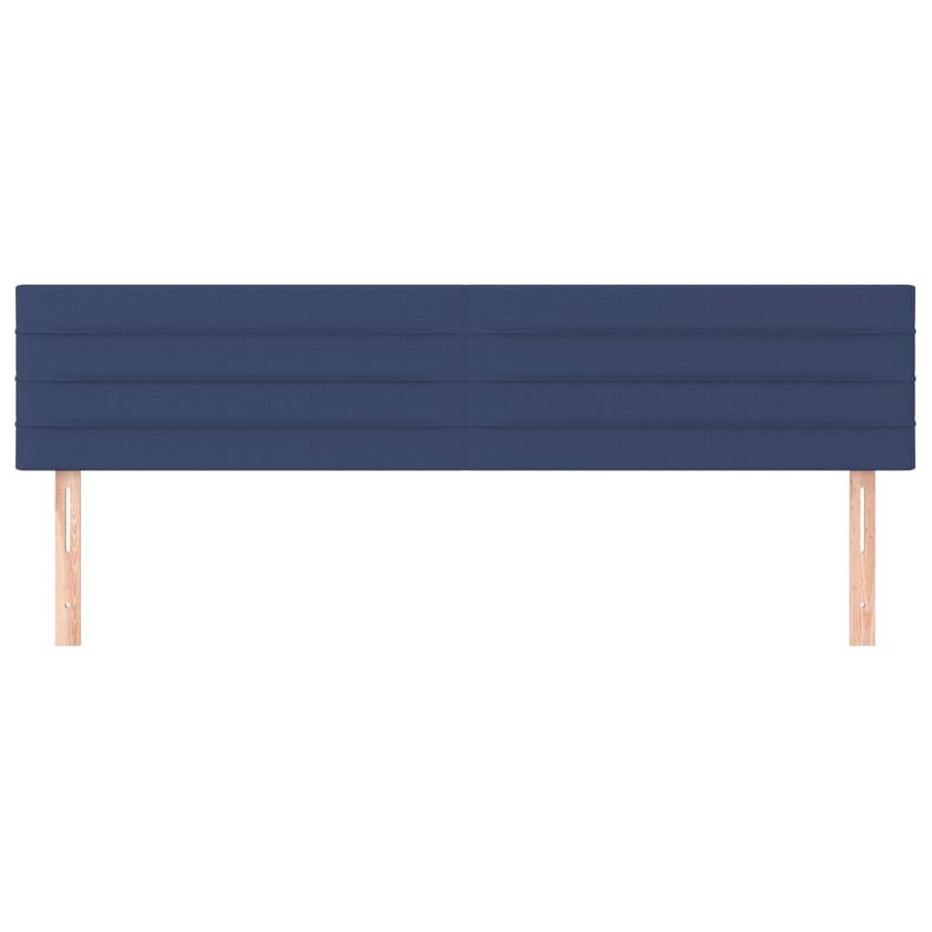 vidaXL Kopfteile 2 Stk. Blau 100x5x78/88 cm Stoff