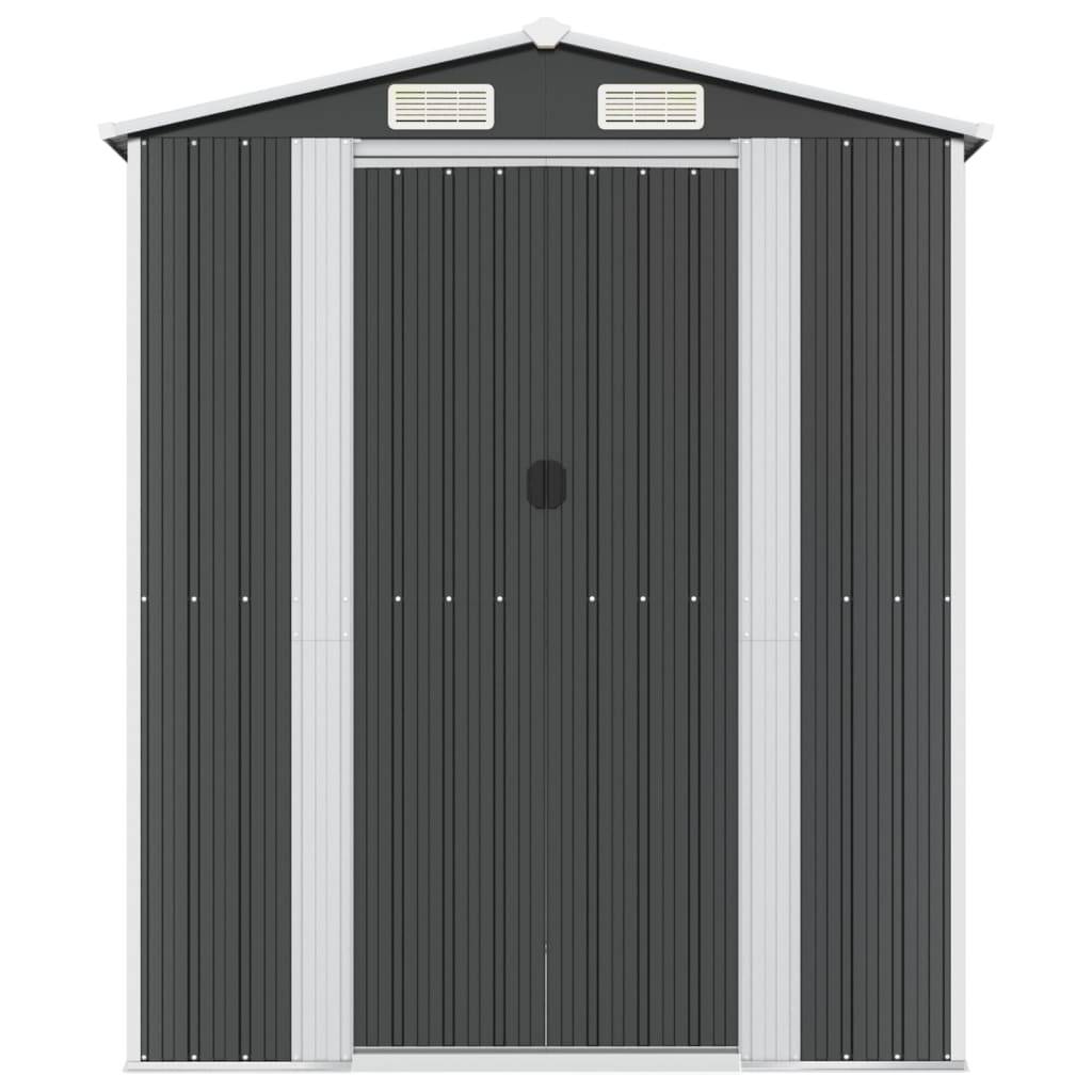 vidaXL Geräteschuppen Anthrazit 192x440x223 cm Verzinkter Stahl