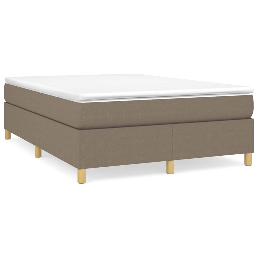 vidaXL Bettgestell ohne Matratze Taupe 140x200 cm Stoff