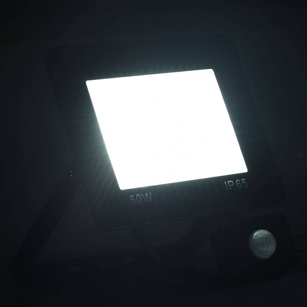 vidaXL LED-Fluter mit Sensor 50 W Kaltweiß