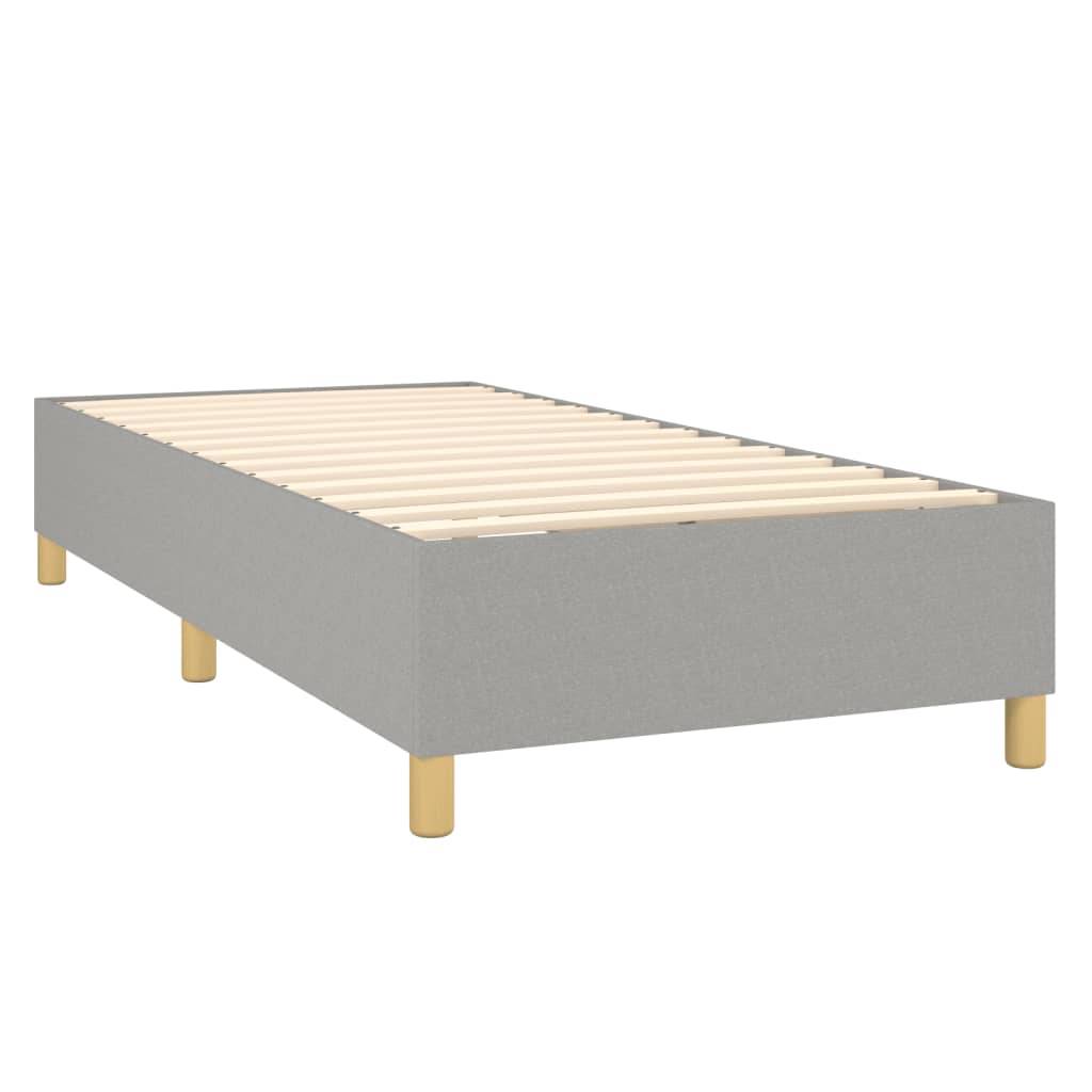vidaXL Bettgestell ohne Matratze Hellgrau 80x200 cm Stoff